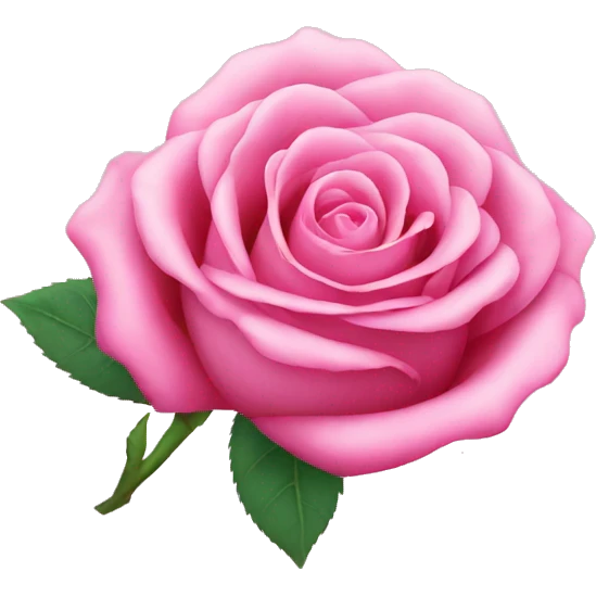 Pink rose emoji
