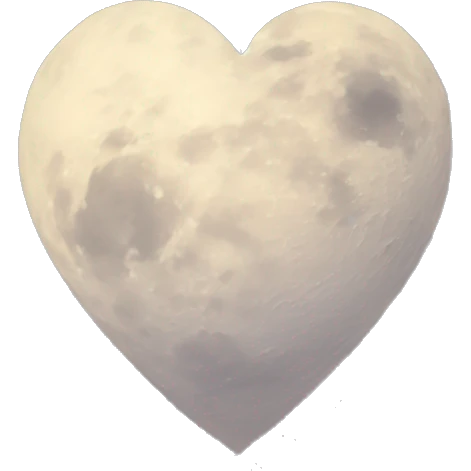 heart shaped moon emoji