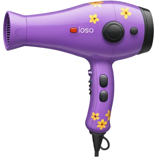 Cute Hair dryer, different designs and pattern emoji