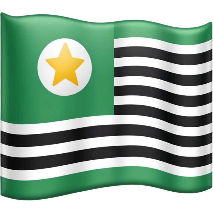 I want a flag as a emoji its made by three colours white green and black emoji