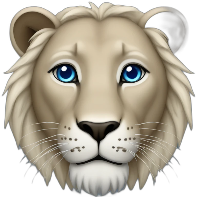 blue lion blue eyes emoji