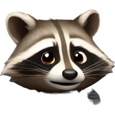 Raccoon in a car emoji