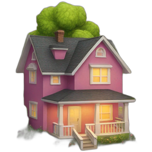 home in a heart emoji