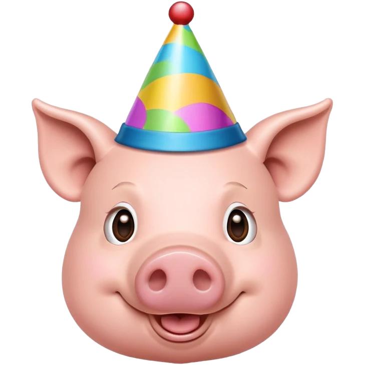 Birthday pig emoji