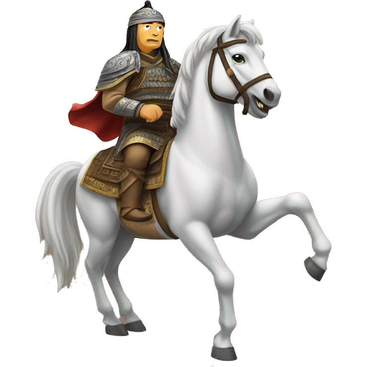 legendary Genghis Khan on horse emoji
