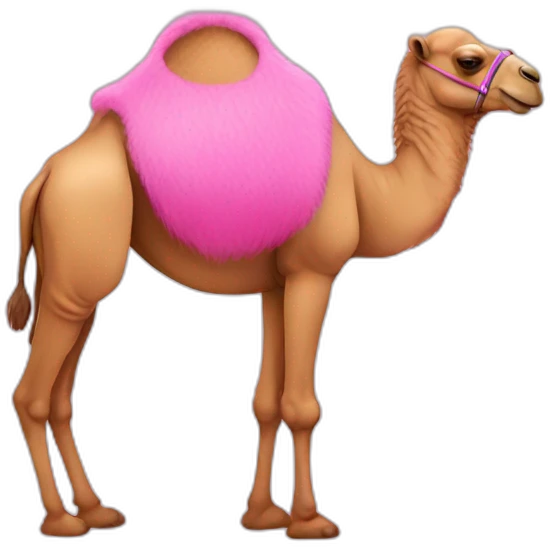 camel with pink fur emoji