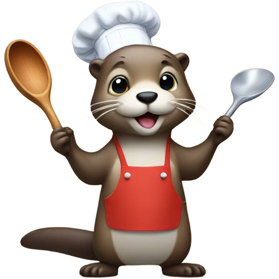 Otter chef emoji