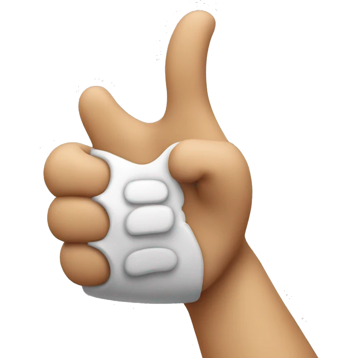 Thumbs up in a cast emoji