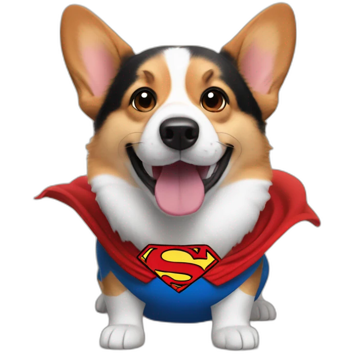 Corgi superman emoji