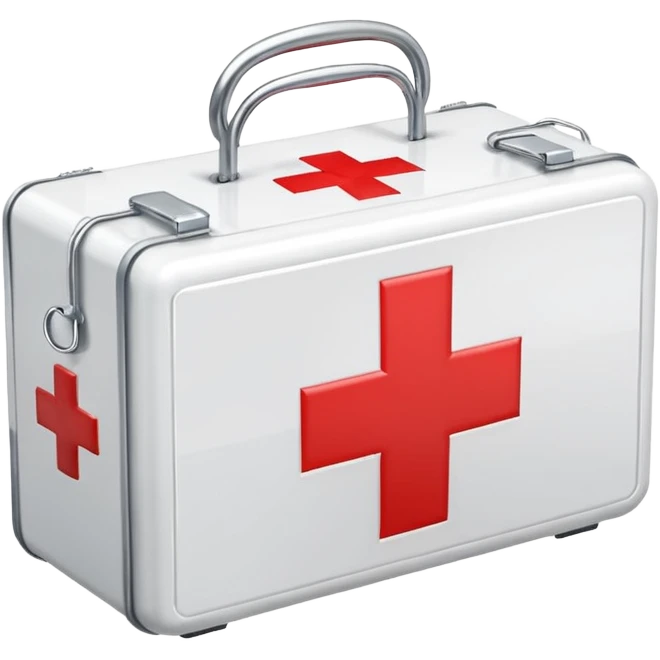 First Aid Kit box with red cross
 emoji