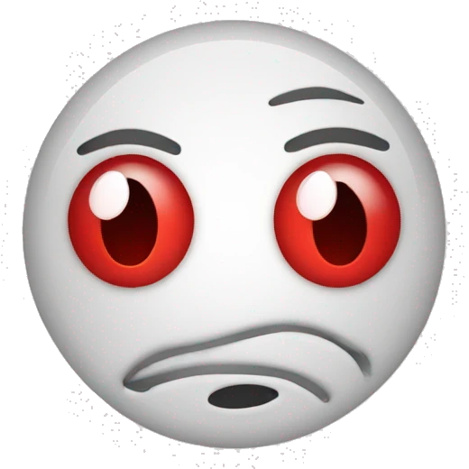 Red frown face in circle emoji