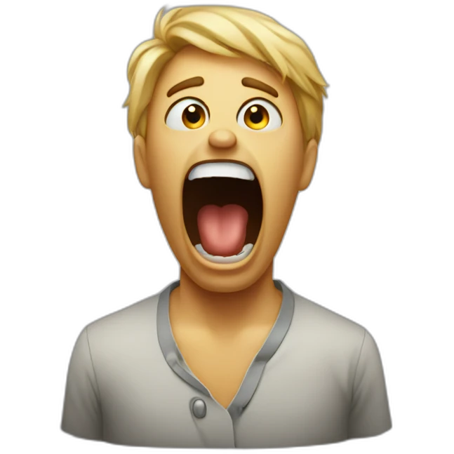 screaming crying traumatized working emoji emoji