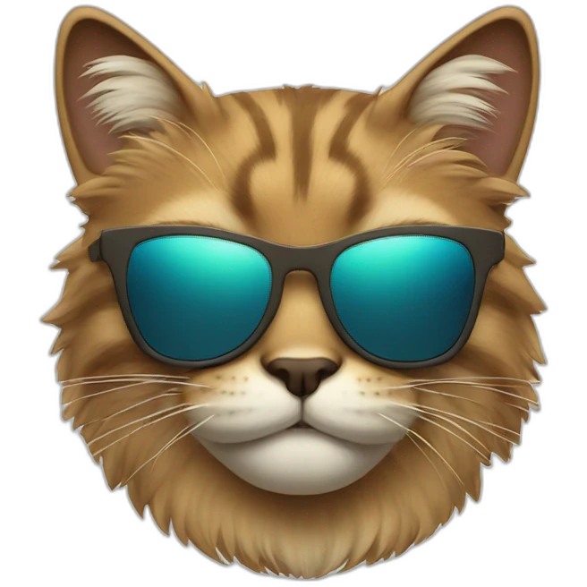 Mountain cat with sunglasses winking emoji