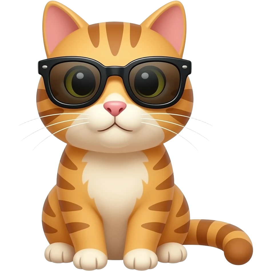 Cat wearing sunglasses emoji