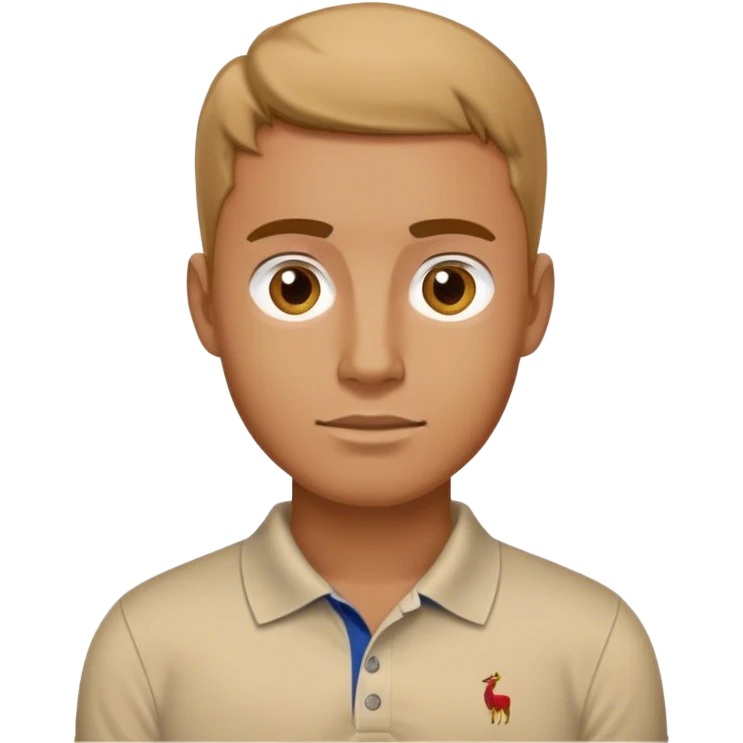 Chad wearing a polo shirt emoji