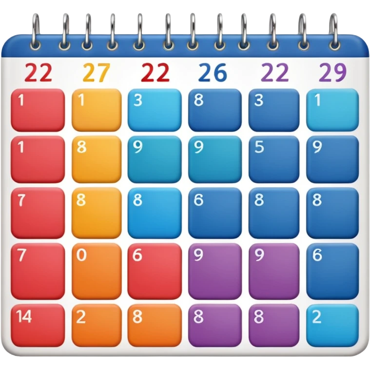 calendar week emoji