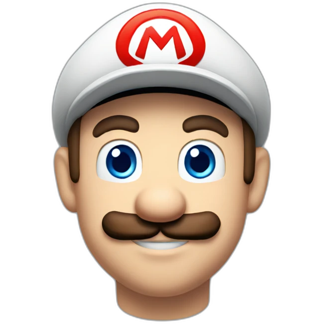 mario blue eyes emoji