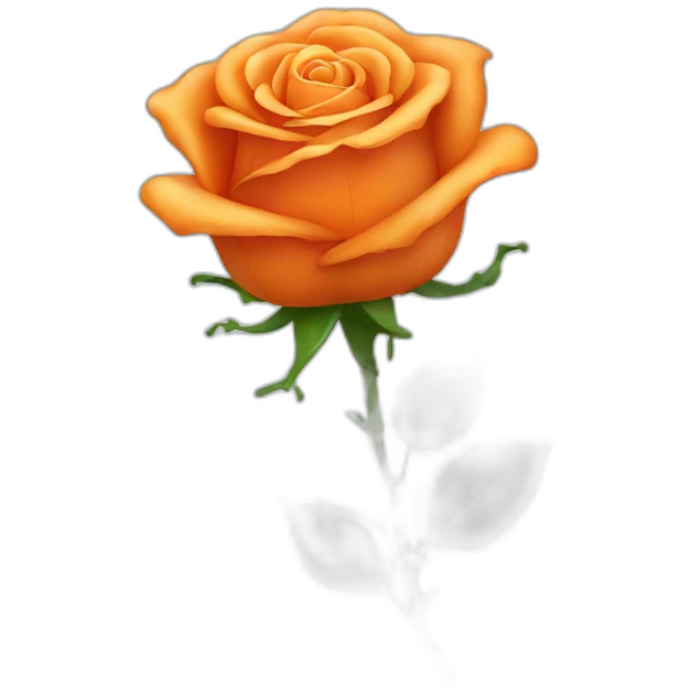orange rose with steam emoji