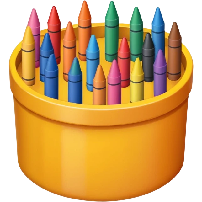 A box of crayons emoji