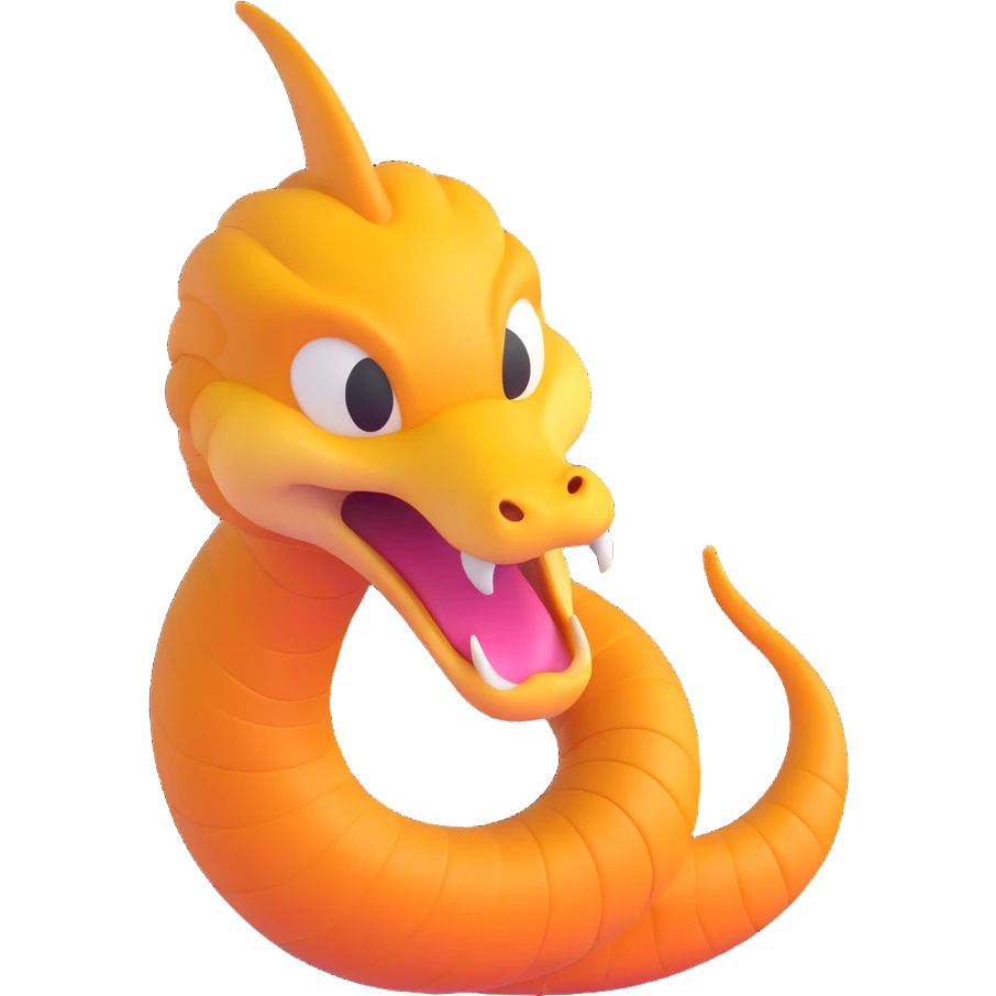 A viper emoji in 3D Emoji style. emoji