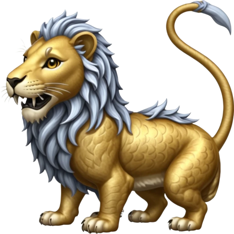 Elder Scrolls Online Lion eating its tail Ouroboro silver emoji