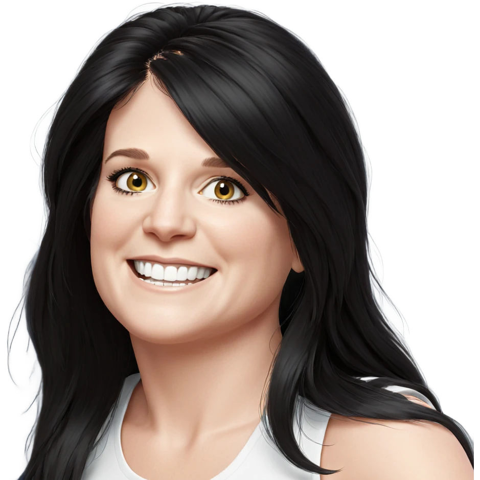 smiling girl with long hair emoji