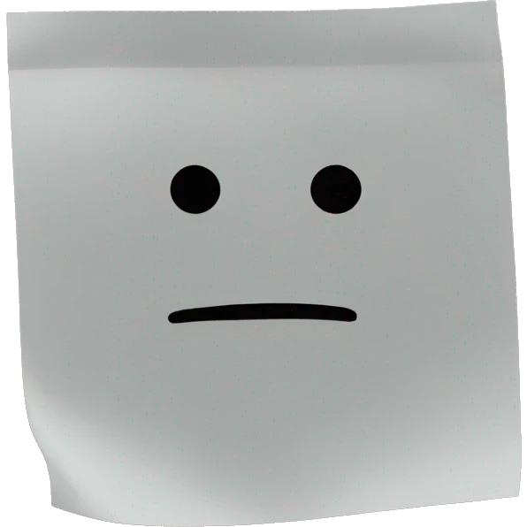 A Post-it (simple without a face on it) emoji