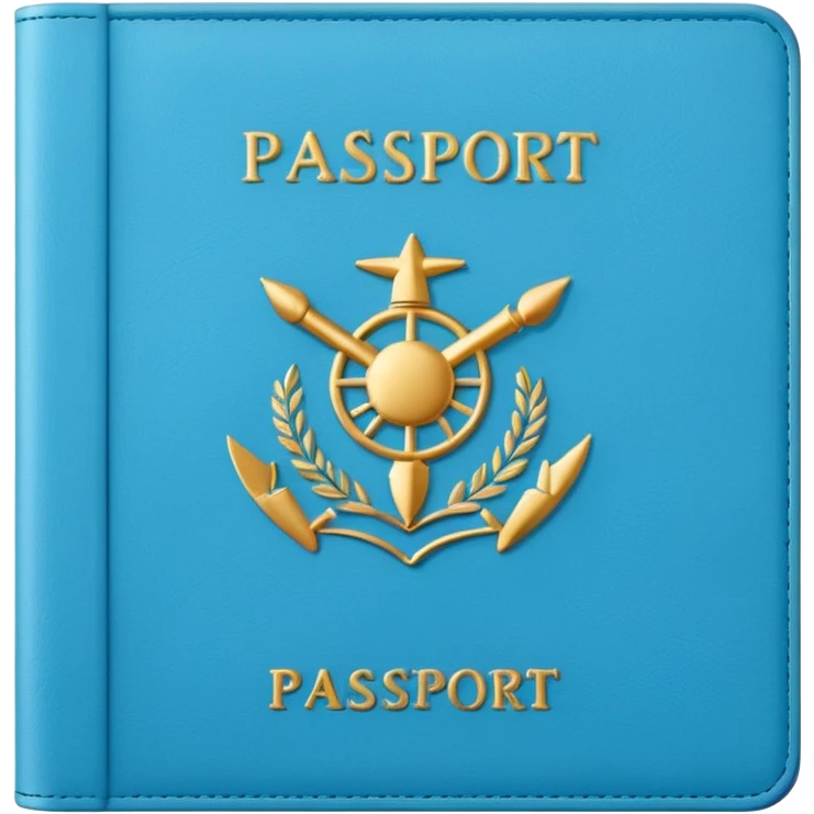 light blue passport emoji