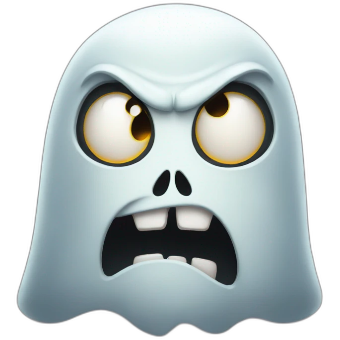 angry ghost emoji