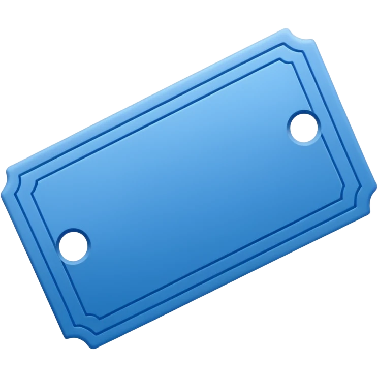 Blue ticket emoji