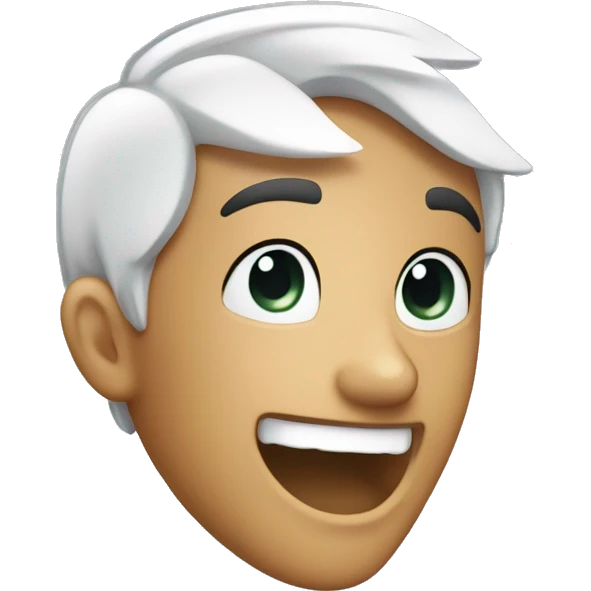 Chip skylark with shiny white teeth smiling emoji