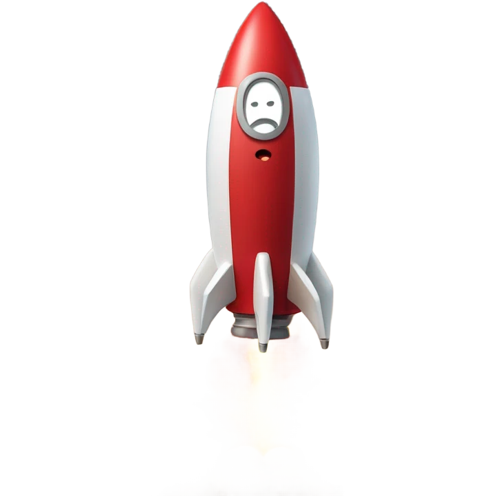 red rocket lift off emoji