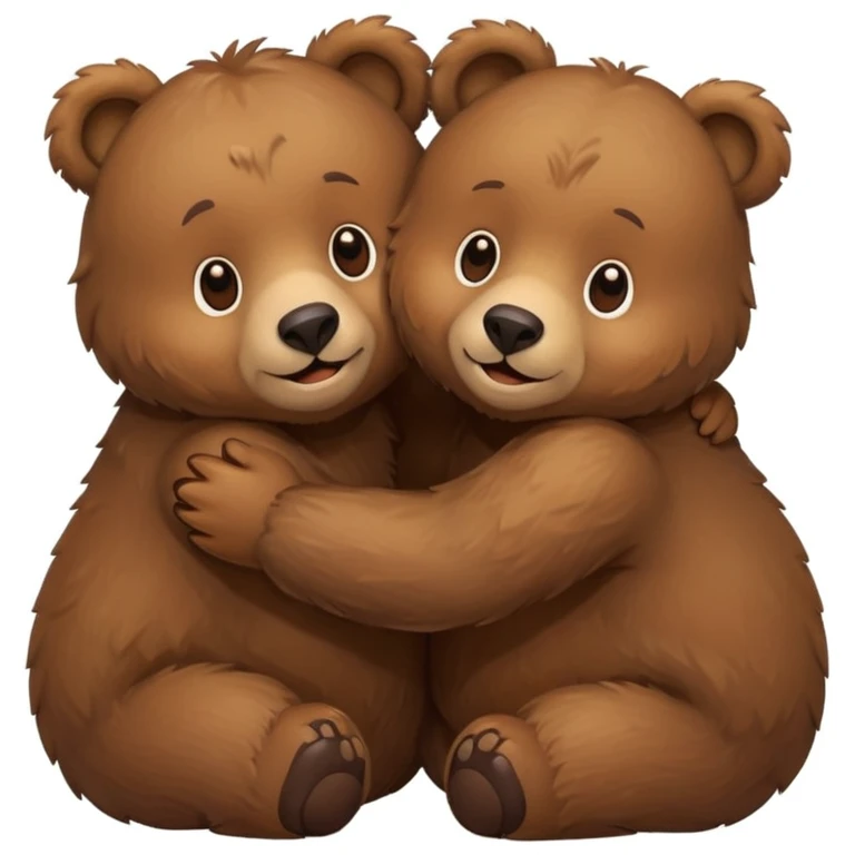 Two bears hugging emoji
