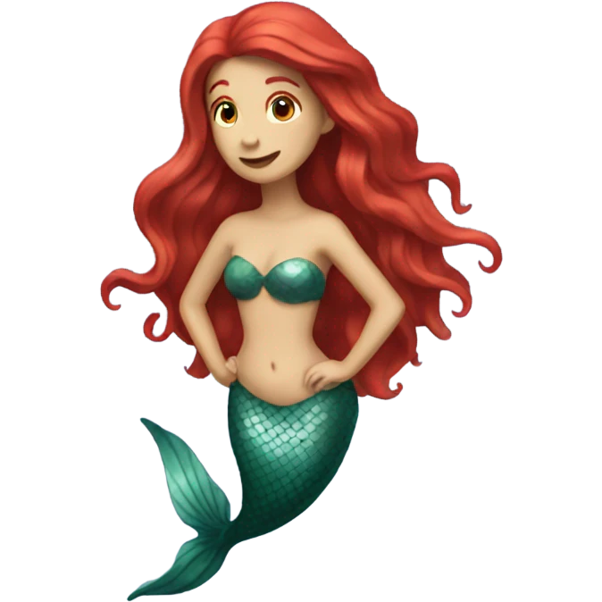 Mermaid with red hair emoji