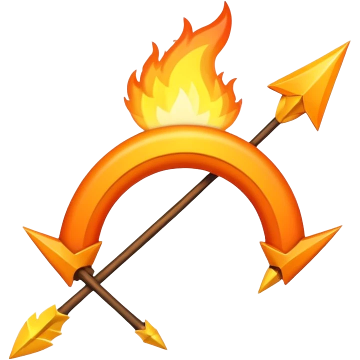 arco de flechas de fuego emoji