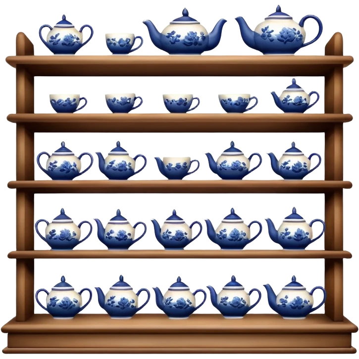 Tea set on shelf emoji