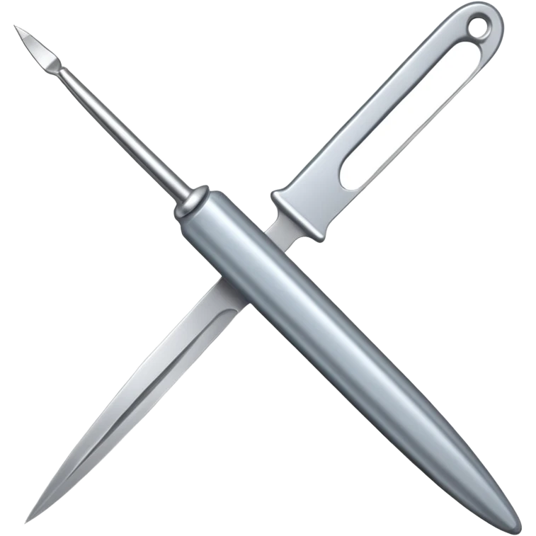 A long thin silver scalpel  emoji