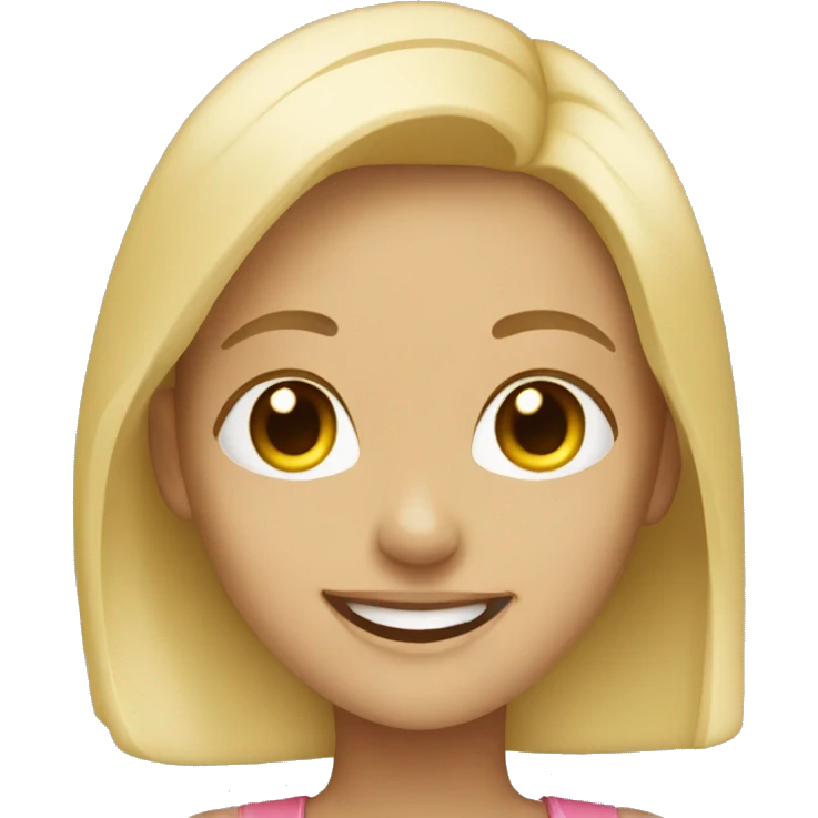 Blonde girl smiling emoji