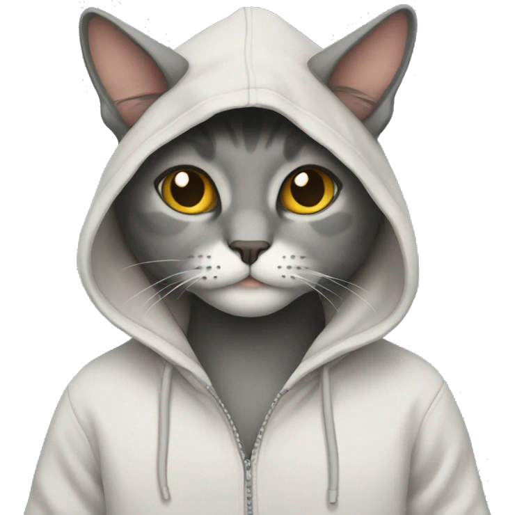 Cat in a hoodie emoji