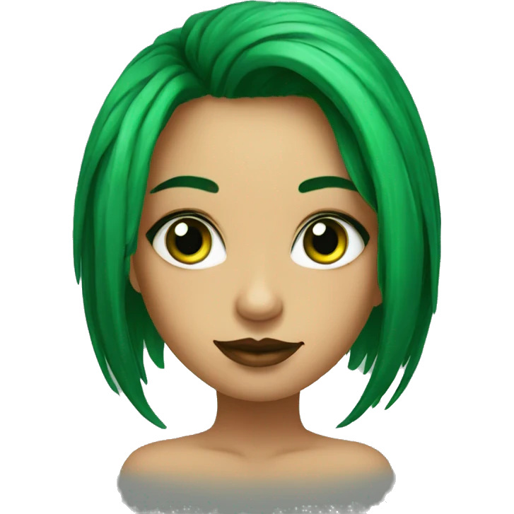 chica tatuada con ojos verdes emoji