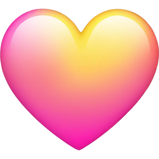 heart yellow to pink gradient emoji