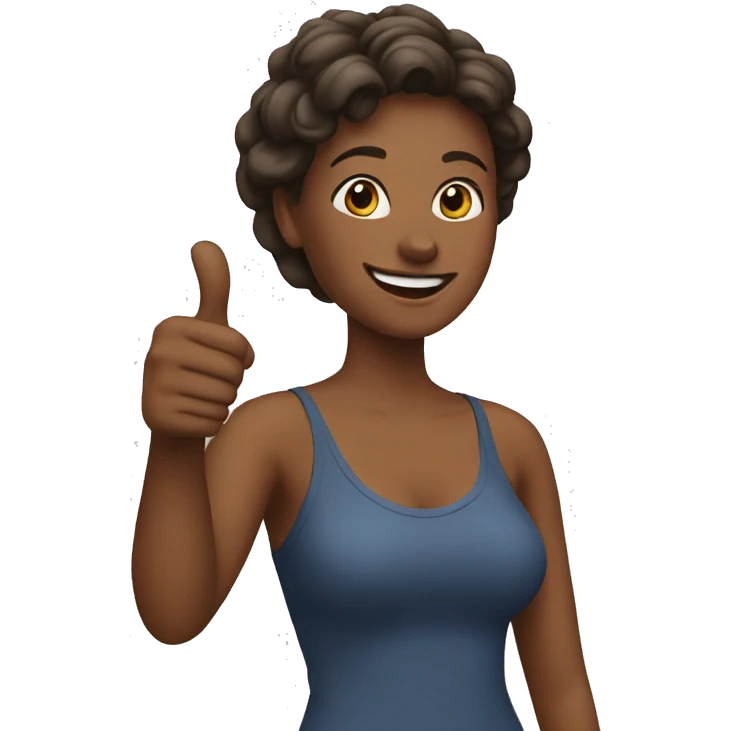 woman doing thumbs up emoji
