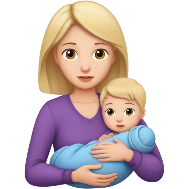 Mom holding her baby emoji