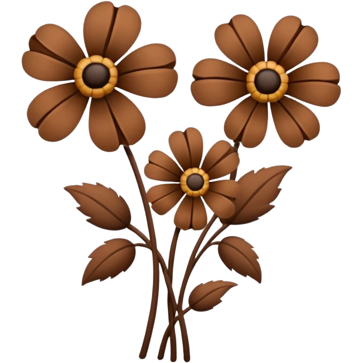 Brown flowers emoji