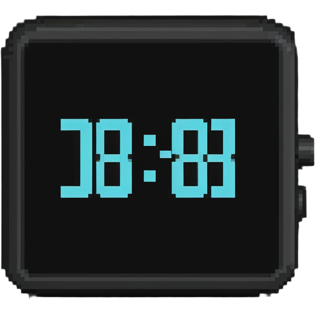 Digital clock showing 2:00 emoji