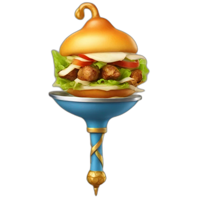kebab out of a genie's lamp emoji