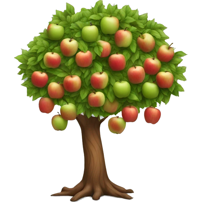 apple tree with many apples emoji