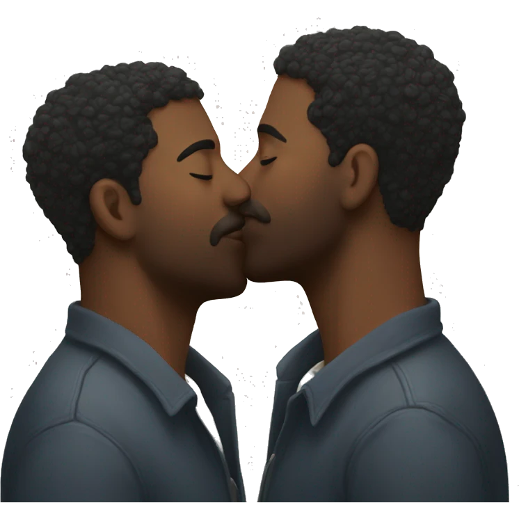 two men kissing passionately  emoji