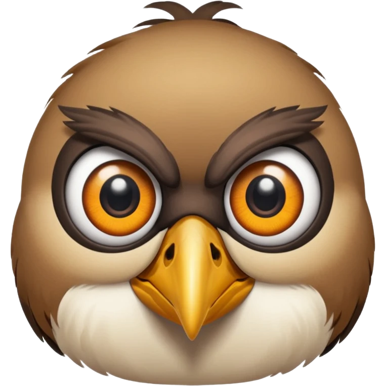 One eyed bird staring scarily to me emoji