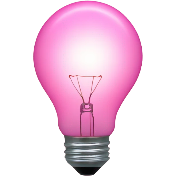 Pink light bulb emoji
